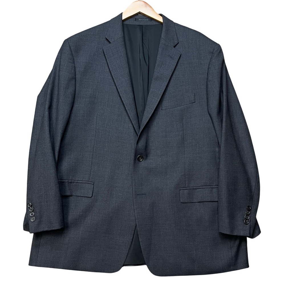 Lauren Ralph Lauren Blazer Mens 48R‎ Charcoal Gray Wool 2-Button Sport Coat EUC